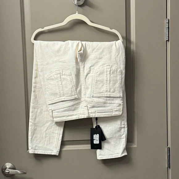 Rag & Bone Nina High Rise Ankle Cigarette Jeans, Ecru - Picture 7 of 14